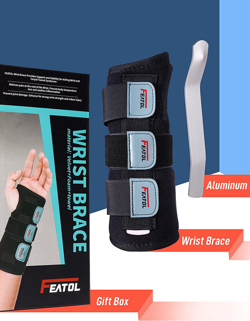 Load image into Gallery viewer, Wrist Brace for Carpal Tunnel, Adjustable Wrist Support Brace with Splints Right Hand, Small/Medium, Arm Compression Hand Support for Injuries, Wrist Pain, Sprain, Sports
