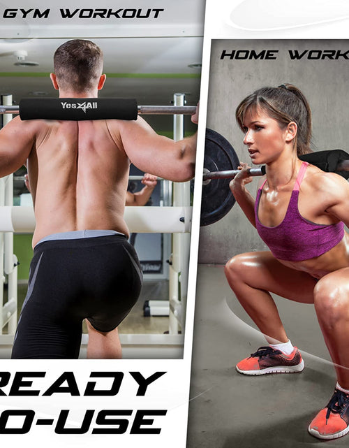 Load image into Gallery viewer, Barbell Foam Nylon Bar Pad/Pvc Bar Pad - 16 Inches Neck and Shoulder Protective Barbell Pad for Squats, Lunges &amp; Hip Thrust - Fits 1” Standard and 2” Olympic Bars
