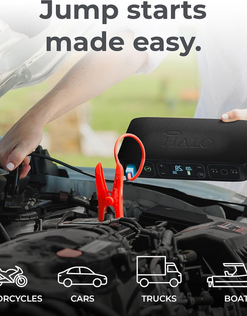 Load image into Gallery viewer, Bolt Air 58830 Mwh Portable Emergency Power Kit with Tire Pump, 4 Interchangeable Air Nozzles, Extra Accessory Kit, Car Jump Starter, and Car Charger - Black Graphite
