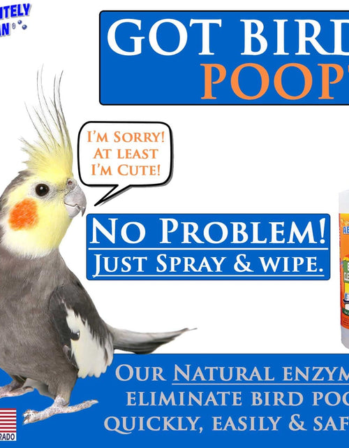 Load image into Gallery viewer, Amazing Bird Cage Cleaner and Deodorizer - Just Spray/Wipe - Safely &amp; Easily Removes Bird Messes Quickly and Easily - USA Made - Fragrance Free (4X Concentrate - 16Oz Makes 64Oz)
