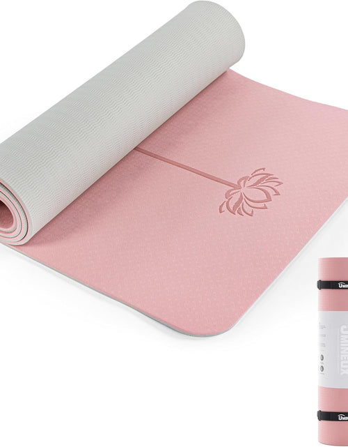 Load image into Gallery viewer, Yoga Mat Extra Thick 1/3'' Non Slip Yoga Mats for Women Eco Friendly TPE Fitness Exercise Mat with Carrying Sling &amp; Storage Bag
