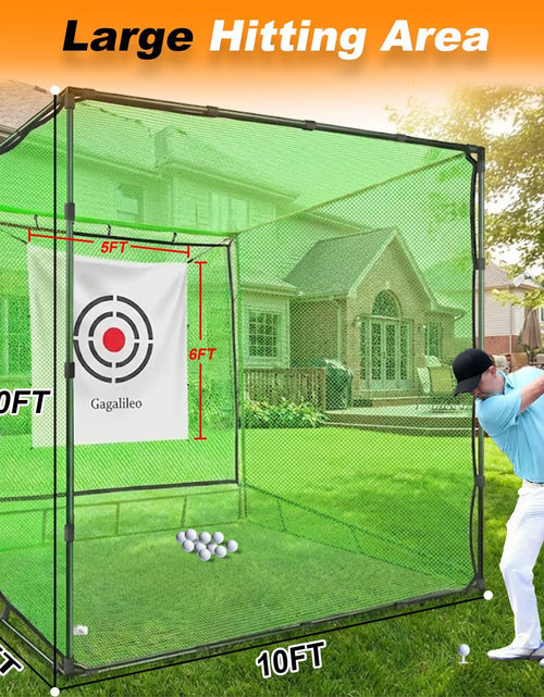 Load image into Gallery viewer, Golf Cage Net,Golf Cage Netting,Golf Hitting Cage,Golf Nets for Backyard Driving, Heavy Duty Golf Cage Net,High Impact Golf Net System with Target(Size Optional)
