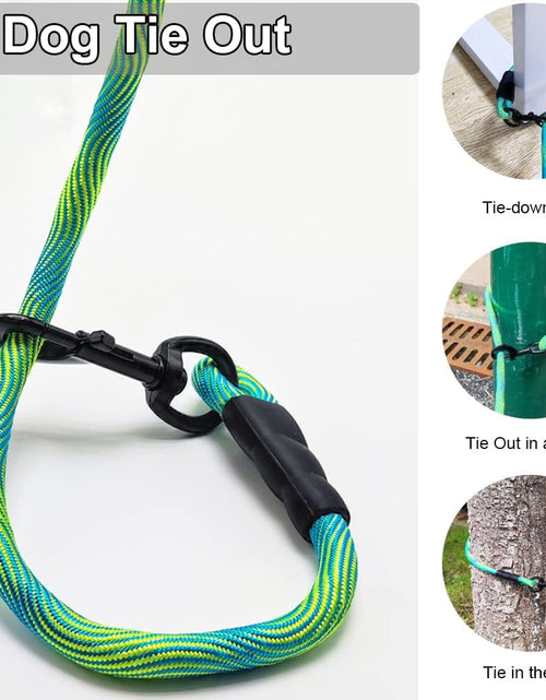 Load image into Gallery viewer, 8Ft/12Ft/20Ft/30Ft/50Ft/75Ft Dog Tie-Out Long Tether Rope Dog Leash, Outdoor Dog Yard Leash- Large Medium Small Dogs Training, Playing, Camping,Backyard
