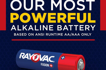 Fusion AA Batteries, Premium Alkaline Double a Batteries (8 Battery Count)