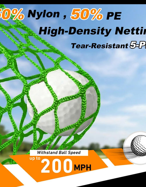 Load image into Gallery viewer, Golf Cage Net,Golf Cage Netting,Golf Hitting Cage,Golf Nets for Backyard Driving, Heavy Duty Golf Cage Net,High Impact Golf Net System with Target(Size Optional)

