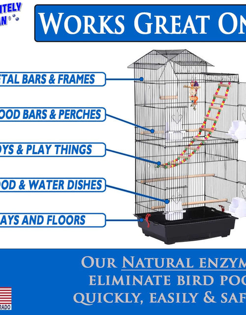 Load image into Gallery viewer, Amazing Bird Cage Cleaner and Deodorizer - Just Spray/Wipe - Safely &amp; Easily Removes Bird Messes Quickly and Easily - USA Made - Fragrance Free (4X Concentrate - 16Oz Makes 64Oz)
