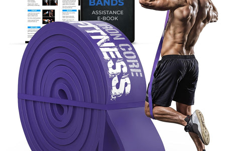 Pull up Assistance Resistance Bands by - Strength Power Flexibility Training at Home or Gym. Ebooks and Workout Chart Included.