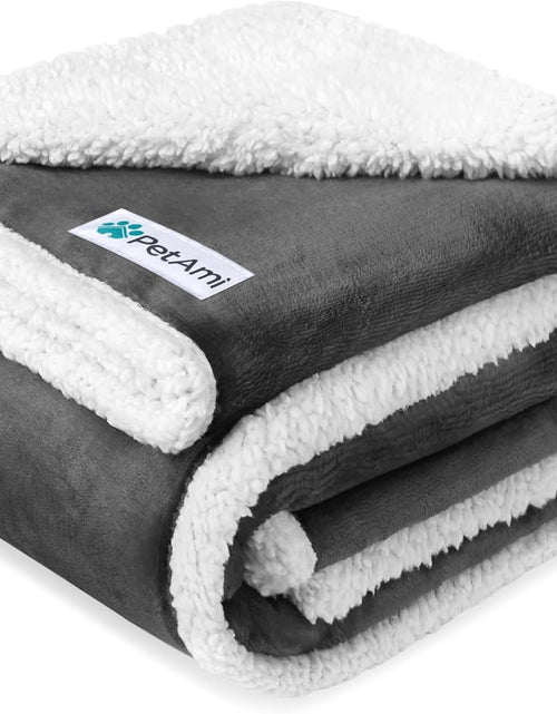 Load image into Gallery viewer, Waterproof Dog Blanket for Small Medium Dog, Pet Puppy Blanket Couch Cover Protection, Sherpa Fleece Cat Blanket Washable Throw Couch Sofa Bed Furniture Protector Reversible Soft 29X40 Charcoal
