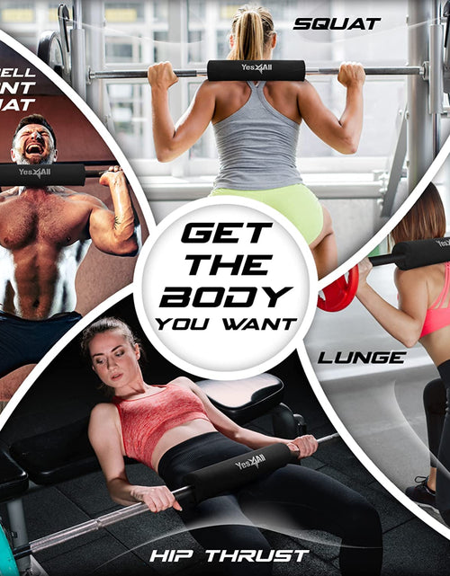 Load image into Gallery viewer, Barbell Foam Nylon Bar Pad/Pvc Bar Pad - 16 Inches Neck and Shoulder Protective Barbell Pad for Squats, Lunges &amp; Hip Thrust - Fits 1” Standard and 2” Olympic Bars
