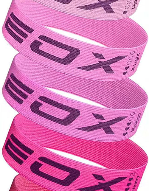 Load image into Gallery viewer, Exercise Resistance Fabric Loop Bands, Non-Slip Resistance Workout Bands for Legs &amp; Butt and Glutes, 5 Resistance Levels Hip Training Bands (Pink)
