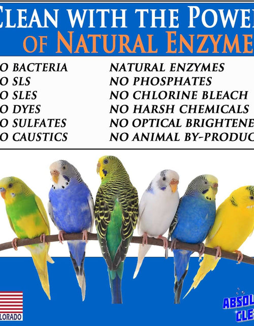 Load image into Gallery viewer, Amazing Bird Cage Cleaner and Deodorizer - Just Spray/Wipe - Safely &amp; Easily Removes Bird Messes Quickly and Easily - USA Made - Fragrance Free (4X Concentrate - 16Oz Makes 64Oz)
