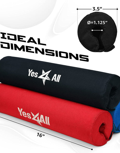 Load image into Gallery viewer, Barbell Foam Nylon Bar Pad/Pvc Bar Pad - 16 Inches Neck and Shoulder Protective Barbell Pad for Squats, Lunges &amp; Hip Thrust - Fits 1” Standard and 2” Olympic Bars
