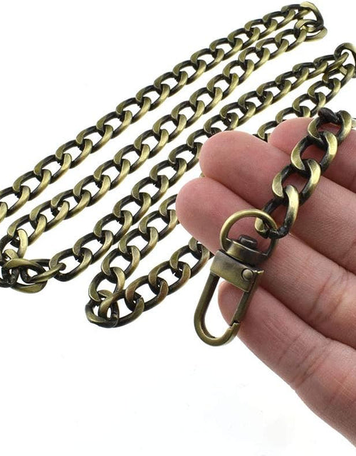 Load image into Gallery viewer, Purse Chain Strap 39.4 Inches Bronze for Shoulder Cross Body Sling Purse Handbag Clutch Replacement Comfortable Flat 0.4' Wide Enough 2.4Mm Extra Thick Metal 1 Pack
