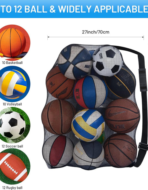 Load image into Gallery viewer, Mesh Bag Durable Mesh Drawstring Bag Gym Sports Equipment Bag Large Mesh Net Bag

