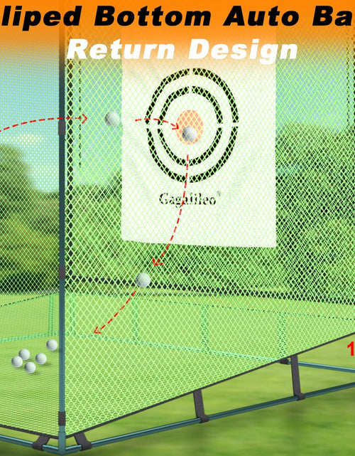 Load image into Gallery viewer, Golf Cage Net,Golf Cage Netting,Golf Hitting Cage,Golf Nets for Backyard Driving, Heavy Duty Golf Cage Net,High Impact Golf Net System with Target(Size Optional)
