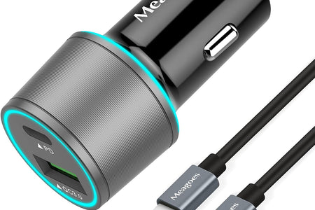 USB C Car Charger, 48W 2-Port Fast Charging Adapter with PD&QC3.0 Compatible for Iphone 15 Pro Max/Samsung Galaxy S23/S22/S21/S20 Plus/Ultra/S10/Note 20/10, Ipad Pro, Google-3.3Ft Type C Cord