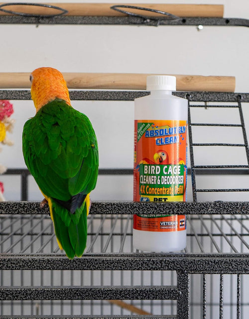 Load image into Gallery viewer, Amazing Bird Cage Cleaner and Deodorizer - Just Spray/Wipe - Safely &amp; Easily Removes Bird Messes Quickly and Easily - USA Made - Fragrance Free (4X Concentrate - 16Oz Makes 64Oz)
