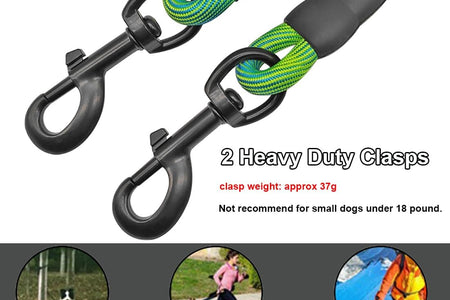 8Ft/12Ft/20Ft/30Ft/50Ft/75Ft Dog Tie-Out Long Tether Rope Dog Leash, Outdoor Dog Yard Leash- Large Medium Small Dogs Training, Playing, Camping,Backyard