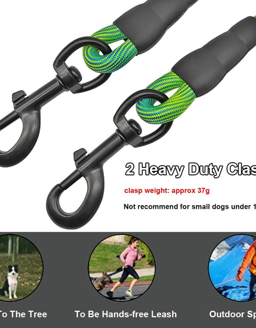 Load image into Gallery viewer, 8Ft/12Ft/20Ft/30Ft/50Ft/75Ft Dog Tie-Out Long Tether Rope Dog Leash, Outdoor Dog Yard Leash- Large Medium Small Dogs Training, Playing, Camping,Backyard
