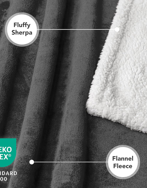 Load image into Gallery viewer, Waterproof Dog Blanket for Small Medium Dog, Pet Puppy Blanket Couch Cover Protection, Sherpa Fleece Cat Blanket Washable Throw Couch Sofa Bed Furniture Protector Reversible Soft 29X40 Charcoal
