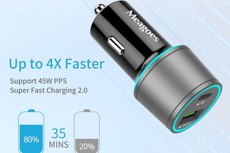 USB C Car Charger, 48W 2-Port Fast Charging Adapter with PD&QC3.0 Compatible for Iphone 15 Pro Max/Samsung Galaxy S23/S22/S21/S20 Plus/Ultra/S10/Note 20/10, Ipad Pro, Google-3.3Ft Type C Cord