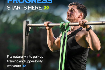 Pull up Assistance Resistance Bands by - Strength Power Flexibility Training at Home or Gym. Ebooks and Workout Chart Included.