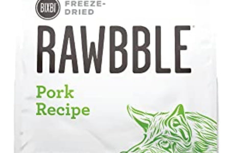 Rawbble Freeze Dried Dog Food, Pork Recipe, 26 Oz - 97% Meat and Organs, No Fillers - Pantry-Friendly Raw Dog Food for Meal, Treat or Food Topper - USA Made in Small Batches